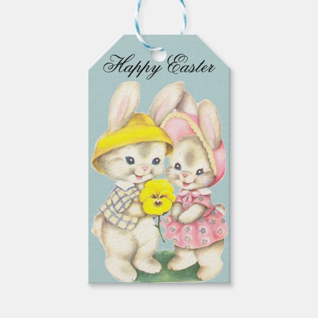 Étiquettes-cadeau Parfait, Cool Joyeux Pâques, Lapin (Devant)