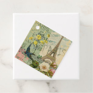Étiquettes Cadeau Paris France Voyage Vintage Art Antique Peinture