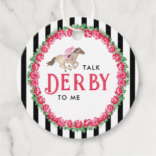 Étiquettes Cadeau Parle Derby Mariage de course de chevaux Derby