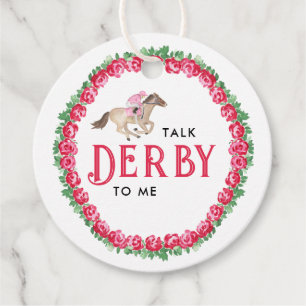 Étiquettes Cadeau Parle Derby Mariage de course de chevaux Derby