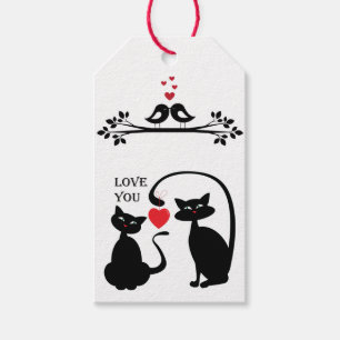 Étiquettes-cadeau Partage Monochrome De L'Amour
