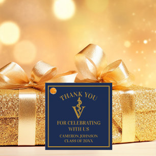 Étiquettes Cadeau Parti de graduation de l'école vétérinaire Blue Go