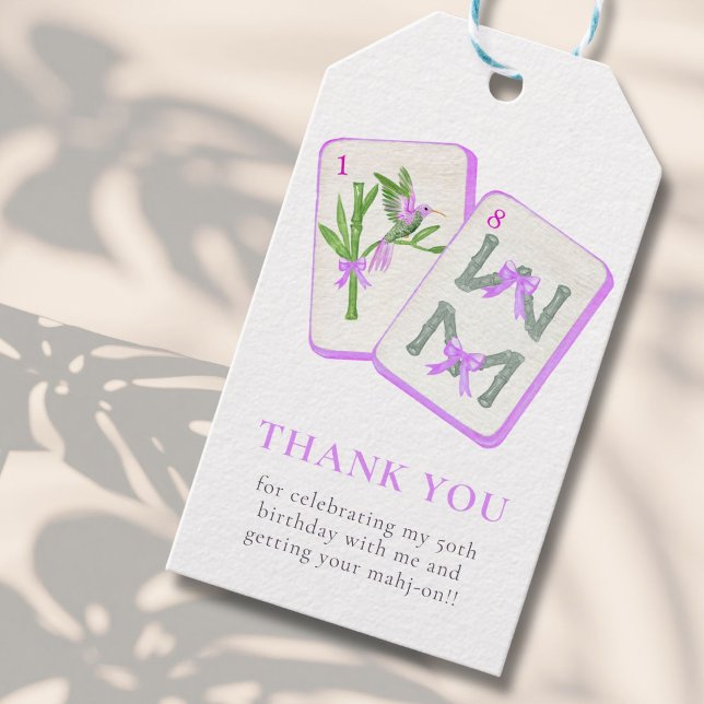 Étiquettes-cadeau Parti Mahjong (Créateur téléchargé)