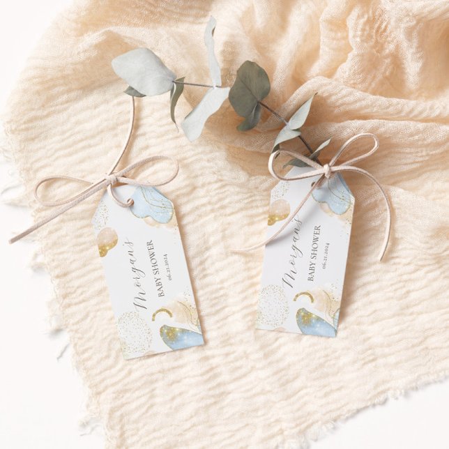 Étiquettes-cadeau Parties scintillant magique Abstrait Baby shower M (Créateur téléchargé)