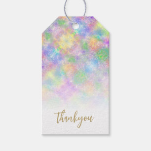 Étiquettes-cadeau Parties scintillant Opal Rainbow Thankyou Tags cad