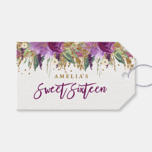 Étiquettes-cadeau Parties scintillant pourpre Étincelant Amethyst Sw