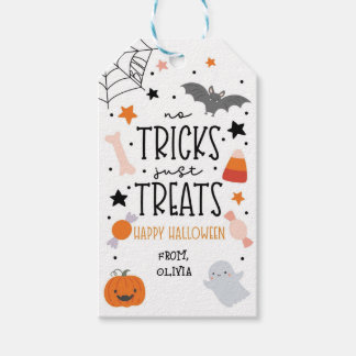 Étiquettes-cadeau Pas de Farces Juste des Friandises Enfants Hallowe