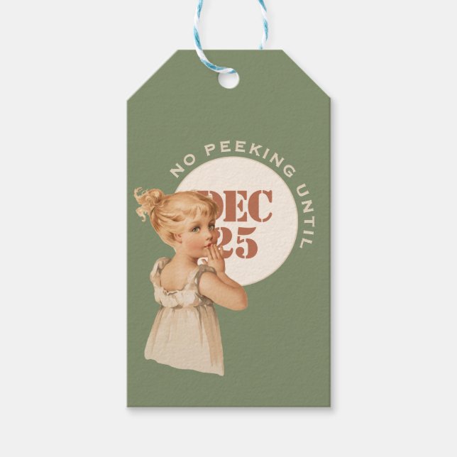 Étiquettes-cadeau Pas De Pékin Jusqu'Au 25 Décembre Balise Cadeau (Devant)