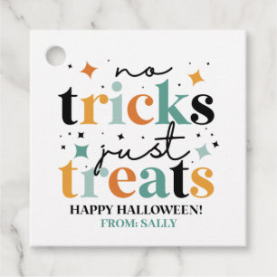 Étiquettes Cadeau Pas De Trucs Juste Traite Halloween