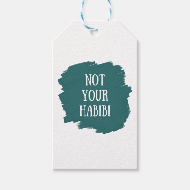 Étiquettes-cadeau Pas Votre Habibi (Devant)