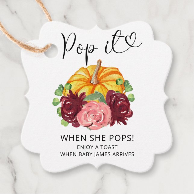 Étiquettes Cadeau Passez-le quand elle frappe le citrouille (Devant)