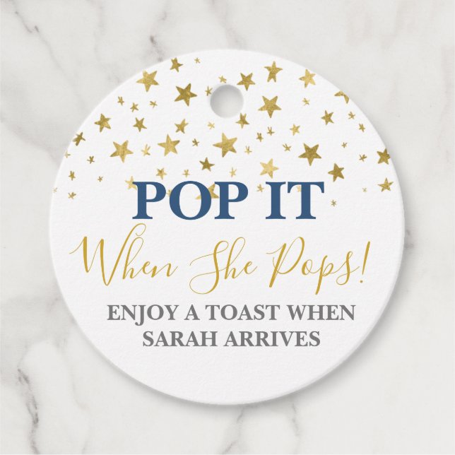 Étiquettes Cadeau Passez-le quand elle pope garçon (Devant)