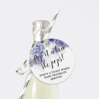 Étiquettes Cadeau Passez-le quand elle sort le Baby shower Floral Vi