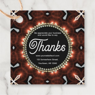 Étiquettes Cadeau Passion Fire Modern Chalkboard Dites Merci