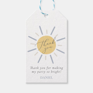 Étiquettes-cadeau Pastel Blue 1er voyage autour du soleil Tags cadea