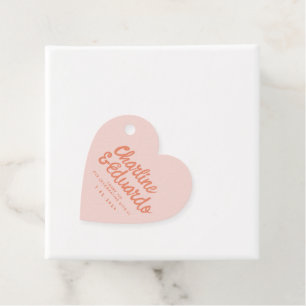 Étiquettes Cadeau Pastel écriture manuscrite Retro Mariage Merci Fav