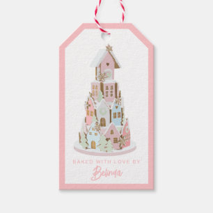 Étiquettes-cadeau Pastel Gingerbread Sucre Castle Cake Gig Tags