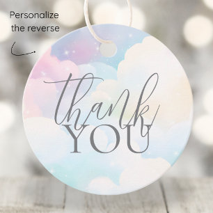 Étiquettes Cadeau Pastel Nous sommes sur Cloud Nine Baby shower Merc