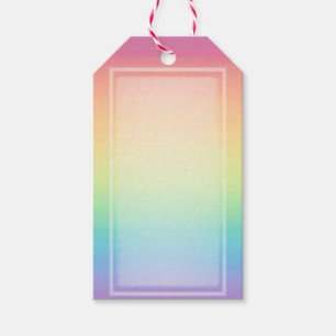 Étiquettes-cadeau Pastel Rainbow Ombre personnalisé