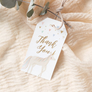 Étiquettes-cadeau Pastel Unicorn Anniversaire