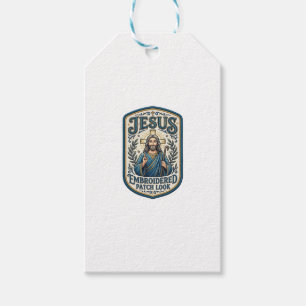 Étiquettes-cadeau Patch brodé Jésus Regardez Patch brodé Jésus