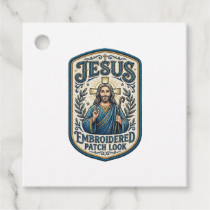 Étiquettes Cadeau Patch brodé Jésus Regardez Patch brodé Jésus