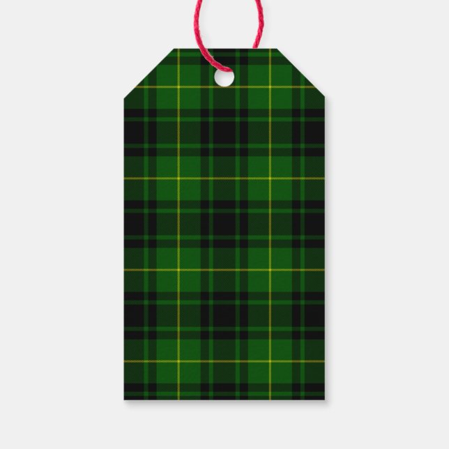 Étiquettes-cadeau Pâte verte de tartan MacArthur (Dos)