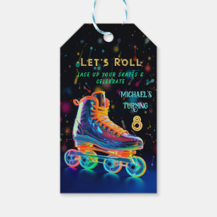 Étiquettes-cadeau Patinage à rouleaux, 8 ans