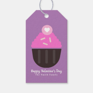 Étiquettes-cadeau Pâtisserie de cupcakes Happy Saint Valentin