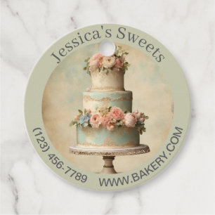 Étiquettes Cadeau Pâtisserie Élégante Boulangerie Traiteur Gâteau de