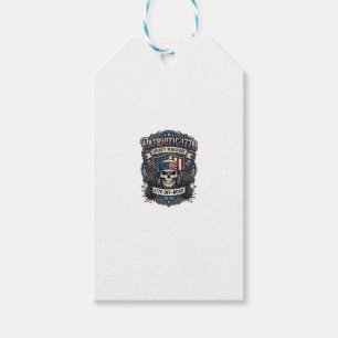 Étiquettes-cadeau Patriotique 1776 Hors Route Crâne Monster Truck Lo