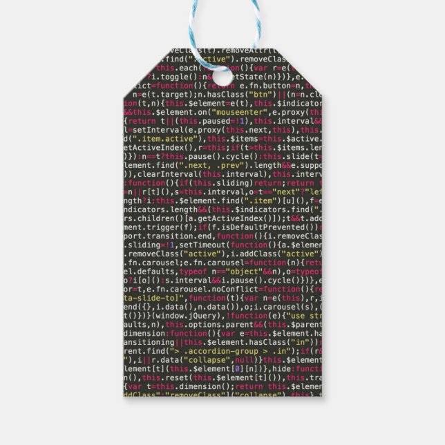 Étiquettes-cadeau Patters de Developer (Devant)