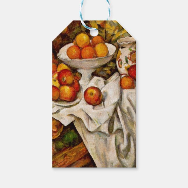 Étiquettes-cadeau Paul Cezanne Pommes Oranges Impressionnisme (Devant)