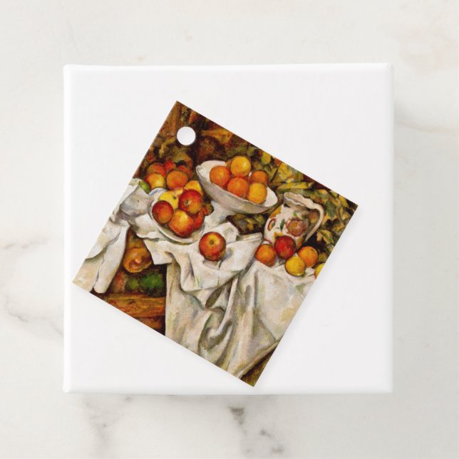 Étiquettes Cadeau Paul Cezanne Pommes Oranges Impressionnisme (En situation)
