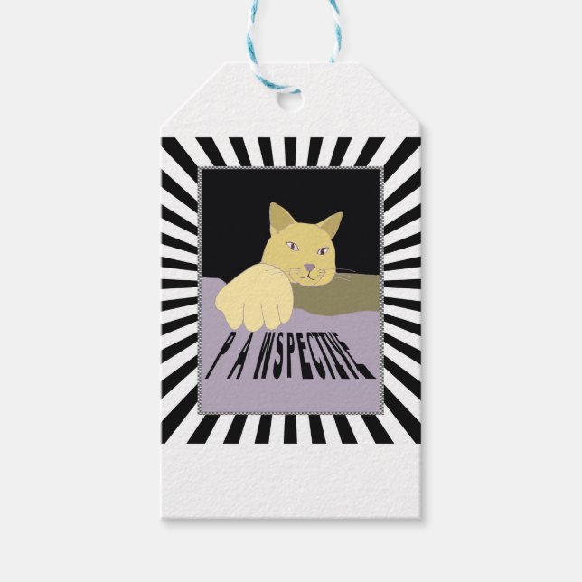 Étiquettes-cadeau Pawspective Cat Art in Perspective (Devant)