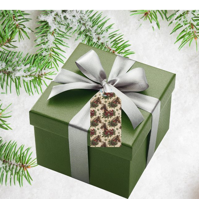 Étiquettes-cadeau Pays Chevaux de Noël (Créateur téléchargé)