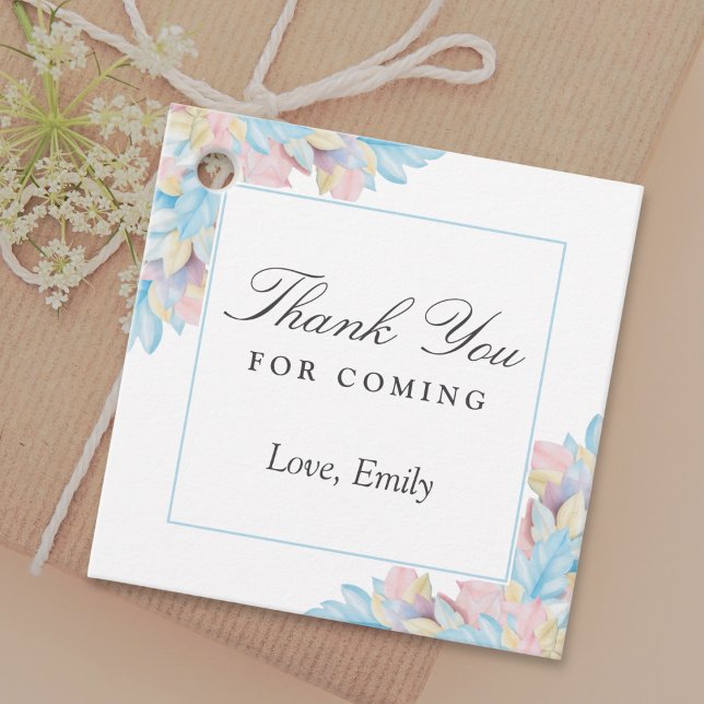 Étiquettes Cadeau Pays Chic Fête des mariées Merci Pour Venir (Créateur téléchargé)