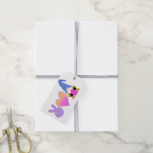 Étiquettes-cadeau Peace Love Gnome Belle Sublimation Pastel de Pâq