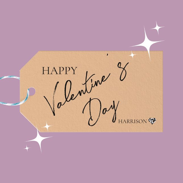 Étiquettes-cadeau Peach Fuzz Valentine's - Amour personnalisé (Créateur téléchargé)