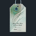 Étiquettes-cadeau Peacock Feather Boho Chic Watercolor Custom Party<br><div class="desc">Tag cadeau de fête personnalisée Boho Chic Watercolor en plume de paon Boho. Customisez cependant.Objets correspondants disponibles.</div>