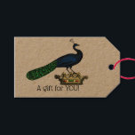 Étiquettes-cadeau Peacock héraldique Vintage stylisé sur Couronne C<br><div class="desc">Peacock héraldique vintage sur une couronne Invitations personnalisables et accessoires avec un dessin stylisé Vintage d'un paon sur une couronne. Vous pouvez facilement customiser ces produits en ajoutant des champs de texte, en supprimant des champs de texte existants, en modifiant des images de conception ou en ajoutant des images supplémentaires...</div>