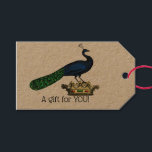 Étiquettes-cadeau Peacock héraldique Vintage stylisé sur Couronne C<br><div class="desc">Peacock héraldique vintage sur une couronne Invitations personnalisables et accessoires avec un dessin stylisé Vintage d'un paon sur une couronne. Vous pouvez facilement customiser ces produits en ajoutant des champs de texte, en supprimant des champs de texte existants, en modifiant des images de conception ou en ajoutant des images supplémentaires...</div>