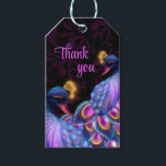 Étiquettes-cadeau Peacock Jewel Tones Mariage Floral Moody violet<br><div class="desc">Peacock Jewel Tones Mariage Floral Moody violet Tags cadeaux. Chaque étiquette est ornée de motifs paons complexes, qui présentent un mélange de teintes royales qui évoquent un sentiment de grandeur. Grand choix pour les mariages, fiançailles, douche nuptiale et dîner de répétition . Avec ces Tags Cadeaux Peacock, votre don devient...</div>