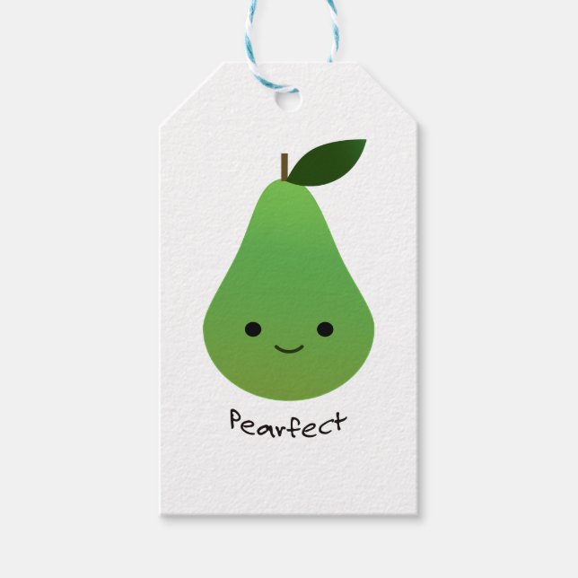 Étiquettes-cadeau Pearfect Cute Kawaii Pear (Devant)