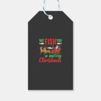 Étiquettes-cadeau Pêche de Noël Joyeux Poisson Vous