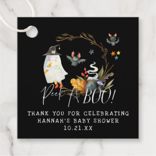 Étiquettes Cadeau Peek-A   Little Ghost Halloween Baby Shower