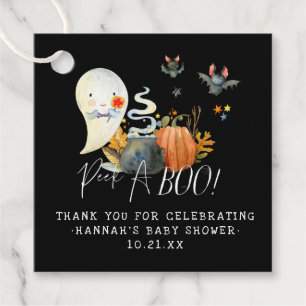 Étiquettes Cadeau Peek-A   Little Ghost Halloween Baby Shower
