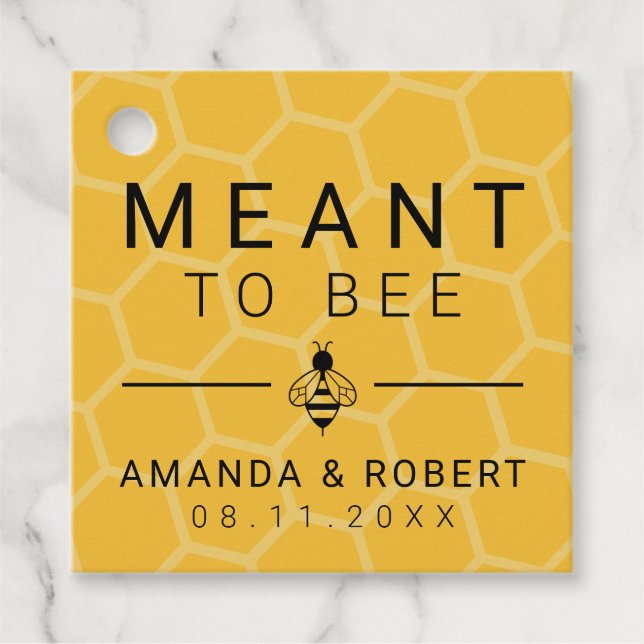 Étiquettes Cadeau Peigne De Miel Signifie Être Mariage (Devant)