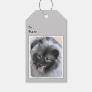 Étiquettes-cadeau Peinture Keeshond Bailey - Cute Original Chien Art
