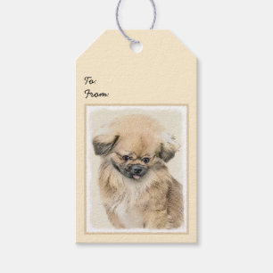 Étiquettes-cadeau Peinture Pekingese - Cute Original Chien Art